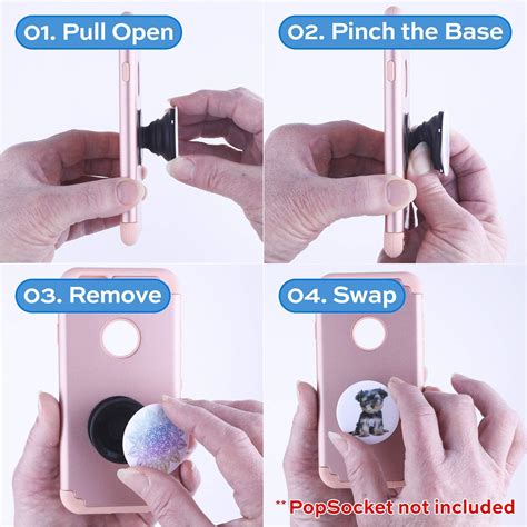 are all popsocket tops swappable|how to reposition a popsocket.